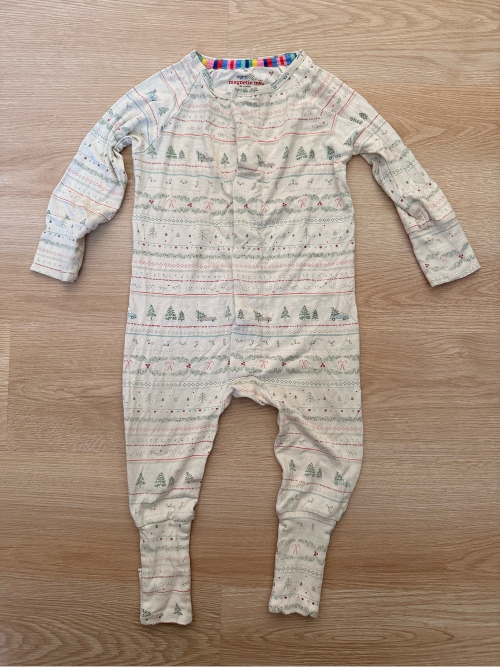 Magnetic Me Baby Holiday Footie Pajamas 9–12M Winter Print